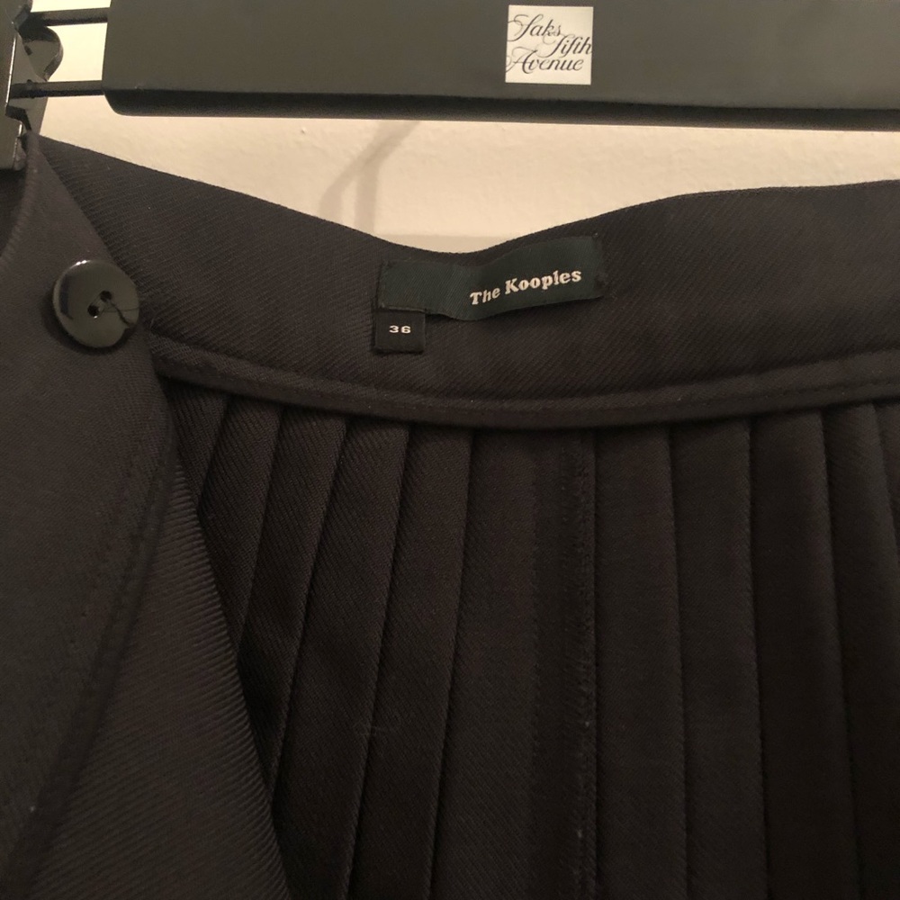 Kooples pleated mini wrap skirt